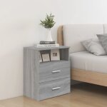 Vidaxl tables de chevet 2 pcs sonoma gris 50x32x60 cm