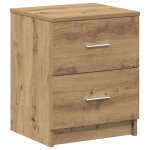Vidaxl table de chevet � 2 tiroirs en ch�ne massif 40 x 36 x 50 cm
