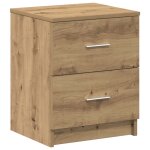 Vidaxl table de chevet � 2 tiroirs en ch�ne massif 40 x 36 x 50 cm