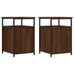 Vidaxl tables de chevet 2pcs chne marron 40x42x60cm bois d'ingnierie