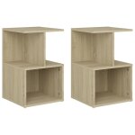 Vidaxl tables de chevet 2pcs chne sonoma 35x35x55cm bois d'ingnierie