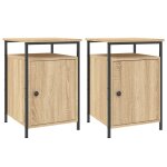 Vidaxl tables de chevet 2pcs chne sonoma 40x42x60cm bois d'ingnierie