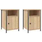 Vidaxl tables de chevet 2pcs ch�ne sonoma 40x42x60cm bois d'ing�nierie