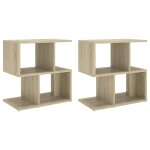 Vidaxl tables de chevet 2pcs ch�ne sonoma 50x30x51, 5cm bois ing�nierie