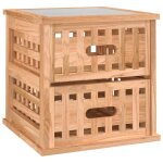 Vidaxl table de chevet 34x34x34 cm bois massif de noyer