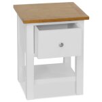 Vidaxl table de chevet 36x30x47 cm bois de ch�ne massif