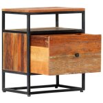 Vidaxl table de chevet 40 x 30 x 50 cm bois de rcupration et acier