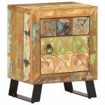 Vidaxl table de chevet 40 x 30 x 50 cm bois de r�cup�ration massif