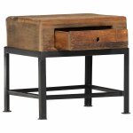 Vidaxl table de chevet 40 x 35 x 40 cm bois de r�cup�ration massif