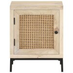 Vidaxl table de chevet 40x30x50 cm bois de manguier et canne naturelle Vidaxl table de chevet 40x30x50 cm bois de manguier et canne naturelle