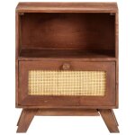 Vidaxl table de chevet 40x30x50 cm bois de manguier massif