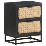 Vidaxl table de chevet 40x30x50 cm bois de manguier massif