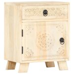 Vidaxl table de chevet 40x30x50 cm bois de manguier massif