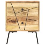 Vidaxl table de chevet 40x30x50 cm bois de manguier massif