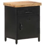 Vidaxl table de chevet 40x30x52 cm bois de manguier brut