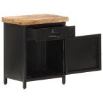 Vidaxl table de chevet 40x30x52 cm bois de manguier brut
