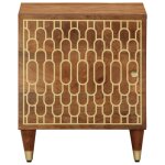 Vidaxl table de chevet 40x33x46 cm bois de manguier solide