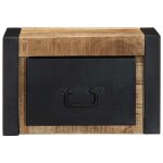 Vidaxl table de chevet 40x35x25 cm bois massif de manguier brut