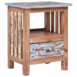 Vidaxl table de chevet 41x30x50 cm bois d'acajou massif
