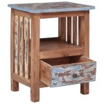 Vidaxl table de chevet 41x30x50 cm bois d'acajou massif