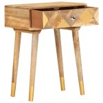 Vidaxl table de chevet 43 x 30 x 58 cm bois de manguier massif