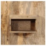 Vidaxl table de chevet 50x27x50 cm bois massif de manguier brut