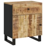 Vidaxl table de chevet 50x33x60 cm bois de manguier et d'ing�nierie