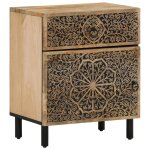 Vidaxl table de chevet 50x33x60 cm bois de manguier massif