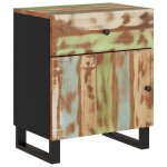 Vidaxl table de chevet 50x33x60cm bois de rcupration et d'ingnierie