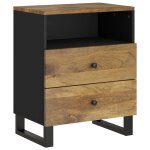 Vidaxl table de chevet 50x33x62 cm bois de manguier et d'ingnierie