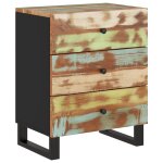 Vidaxl table de chevet 50x33x62cm bois de rcupration et d'ingnierie