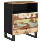 Vidaxl table de chevet 50x33x62cm bois de rcupration et d'ingnierie