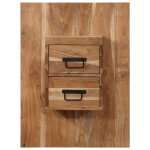 Vidaxl table de chevet 60x32x80 cm bois d'acacia solide