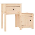 Vidaxl table de chevet 79, 5x38x65, 5 cm bois de pin massif