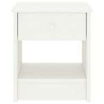 Vidaxl table de chevet blanc 35x30x40 cm bois de pin massif