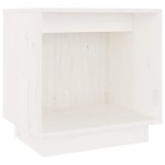 Vidaxl table de chevet blanc 40x30x40 cm bois de pin solide
