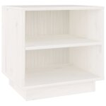Vidaxl table de chevet blanc 40x34x40 cm bois de pin solide