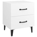 Vidaxl table de chevet blanc 40x35x47, 5 cm