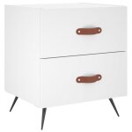 Vidaxl table de chevet blanc 40x35x47, 5 cm bois d?ing�nierie