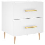 Vidaxl table de chevet blanc 40x35x47, 5 cm bois d?ingnierie