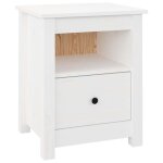 Vidaxl table de chevet blanc 40x35x49 cm bois de pin massif