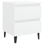 Vidaxl table de chevet blanc 40x35x50 cm bois d?ingnierie