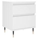 Vidaxl table de chevet blanc 40x35x50 cm bois d?ing�nierie