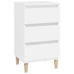 Vidaxl table de chevet blanc 40x35x70 cm bois d?ing�nierie