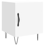 Vidaxl table de chevet blanc 40x40x50 cm bois d?ing�nierie