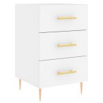 Vidaxl table de chevet blanc 40x40x66 cm bois d'ing�nierie