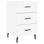 Vidaxl table de chevet blanc 40x40x66 cm bois d'ingnierie