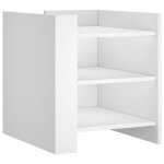 Vidaxl table de chevet blanc 45x50x50 cm bois d?ing�nierie