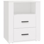 Vidaxl table de chevet blanc 50x36x60 cm bois d'ingnierie
