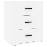 Vidaxl table de chevet blanc 50x36x60 cm bois d'ing�nierie